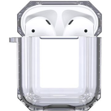 Hishell Two Colour Clear Case for Airpods 1&2 black audió kellék