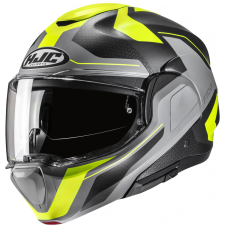 HJC F100 Bios MC3HSF zárt motoros bukósisak fluo sárga-szürke bukósisak