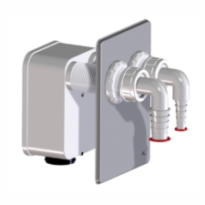 HL HL 4000.2 rejtett mosógépszifon, HL 4000.0-hoz, 2 mosógép csatlakoztatására fürdőkellék