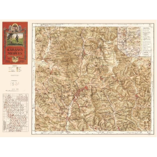 HM Karancs-Medves térkép antik, faximile 1930 HM 1:10 000 63x46 térkép