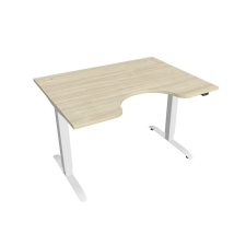  Hobis Motion Ergo elektromosan állítható magasságú íróasztal - 2 szegmensű, standard vezérléssel Szélesség: 120 cm, Szerkezet színe: fehér RAL 9016, Asztallap színe: akác íróasztal