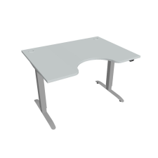  Hobis Motion Ergo elektromosan állítható magasságú íróasztal - 2 szegmensű, standard vezérléssel Szélesség: 120 cm, Szerkezet színe: szürke RAL 9006, Asztallap színe: szürke íróasztal