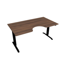  Hobis Motion Ergo elektromosan állítható magasságú íróasztal - 2 szegmensű, standard vezérléssel Szélesség: 160 cm, Szerkezet színe: fekete RAL 9005, Asztallap színe: diófa íróasztal