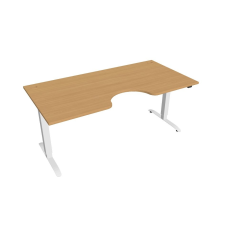  Hobis Motion Ergo elektromosan állítható magasságú íróasztal - 2 szegmensű, standard vezérléssel Szélesség: 180 cm, Szerkezet színe: fehér RAL 9016, Asztallap színe: bükkfa íróasztal