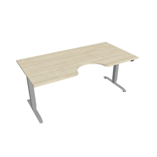  Hobis Motion Ergo elektromosan állítható magasságú íróasztal - 2 szegmensű, standard vezérléssel Szélesség: 180 cm, Szerkezet színe: szürke RAL 9006, Asztallap színe: akác íróasztal