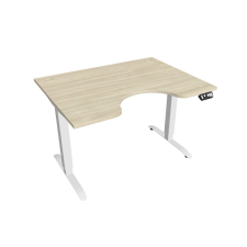  Hobis Motion Ergo elektromosan állítható magasságú íróasztal - 2M szegmensű, memória vezérléssel Szélesség: 120 cm, Szerkezet színe: fehér RAL 9016, Asztallap színe: akác íróasztal