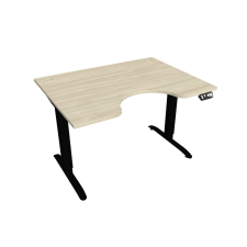  Hobis Motion Ergo elektromosan állítható magasságú íróasztal - 2M szegmensű, memória vezérléssel Szélesség: 120 cm, Szerkezet színe: fekete RAL 9005, Asztallap színe: akác íróasztal