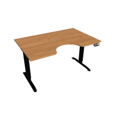  Hobis Motion Ergo elektromosan állítható magasságú íróasztal - 2M szegmensű, memória vezérléssel Szélesség: 140 cm, Szerkezet színe: fekete RAL 9005, Asztallap színe: égerfa íróasztal