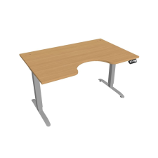  Hobis Motion Ergo elektromosan állítható magasságú íróasztal - 2M szegmensű, memória vezérléssel Szélesség: 140 cm, Szerkezet színe: szürke RAL 9006, Asztallap színe: bükkfa íróasztal
