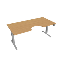  Hobis Motion Ergo elektromosan állítható magasságú íróasztal - 2M szegmensű, memória vezérléssel Szélesség: 180 cm, Szerkezet színe: szürke RAL 9006, Asztallap színe: bükkfa íróasztal