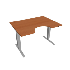  Hobis Motion Ergo elektromosan állítható magasságú íróasztal - 3 szegmensű, standard vezérléssel Szélesség: 120 cm, Szerkezet színe: szürke RAL 9006, Asztallap színe: cseresznye íróasztal