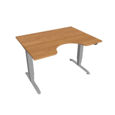  Hobis Motion Ergo elektromosan állítható magasságú íróasztal - 3 szegmensű, standard vezérléssel Szélesség: 120 cm, Szerkezet színe: szürke RAL 9006, Asztallap színe: égerfa íróasztal