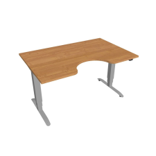  Hobis Motion Ergo elektromosan állítható magasságú íróasztal - 3 szegmensű, standard vezérléssel Szélesség: 140 cm, Szerkezet színe: szürke RAL 9006, Asztallap színe: égerfa íróasztal