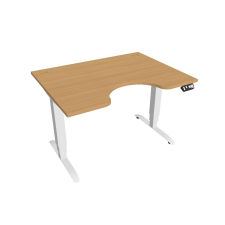  Hobis Motion Ergo elektromosan állítható magasságú íróasztal - 3M szegmensű, memória vezérléssel Szélesség: 120 cm, Szerkezet színe: fehér RAL 9016, Asztallap színe: bükkfa íróasztal
