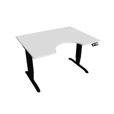  Hobis Motion Ergo elektromosan állítható magasságú íróasztal - 3M szegmensű, memória vezérléssel Szélesség: 120 cm, Szerkezet színe: fekete RAL 9005, Asztallap színe: fehér íróasztal