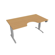  Hobis Motion Ergo elektromosan állítható magasságú íróasztal - 3M szegmensű, memória vezérléssel Szélesség: 160 cm, Szerkezet színe: szürke RAL 9006, Asztallap színe: bükkfa íróasztal