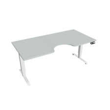  Hobis Motion Ergo elektromosan állítható magasságú íróasztal - 3M szegmensű, memória vezérléssel Szélesség: 180 cm, Szerkezet színe: fehér RAL 9016, Asztallap színe: szürke íróasztal