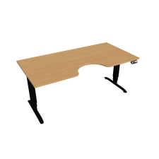  Hobis Motion Ergo elektromosan állítható magasságú íróasztal - 3M szegmensű, memória vezérléssel Szélesség: 180 cm, Szerkezet színe: fekete RAL 9005, Asztallap színe: bükkfa íróasztal