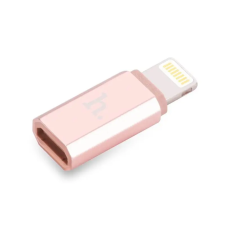  HOCO Adapter csatlakozó - lightning - micro USB rose gold kábel és adapter