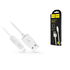 Hoco Apple iPhone Lightning USB töltő- és adatkábel 1 m-es vezetékkel - HOCO X1 Lightning Cable - 2.1A - fehér kábel és adapter