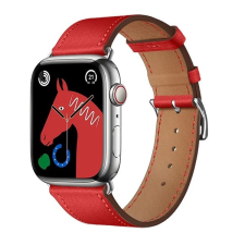 Hoco Apple Watch 1-6, SE, SE (2022) (38 / 40 mm) / Watch 7-8 (41 mm), bőr pótszíj, állítható, Hoco WA17, piros okosóra kellék