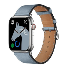 Hoco Apple Watch 1-6, SE, SE (2022) (38 / 40 mm) / Watch 7-8 (41 mm), bőr pótszíj, állítható, Hoco WA17, szürke okosóra kellék