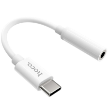 Hoco Audió adapter, USB Type-C - 3.5 mm jack átalakító, Hoco LS30, fehér (G103025) kábel és adapter