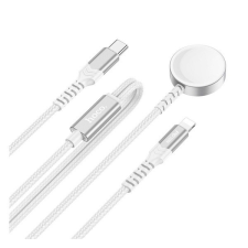 Hoco CW54 wireless töltő 2in1, ( Apple Watch + töltőkábel ) fehér okosóra kellék