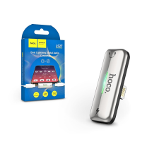 Hoco HOCO lightning + lightning adapter egyidőben történő töltéshez és zenehallgatáshoz - 5V/2.4A - HOCO LS27 - ezüst mobiltelefon, tablet alkatrész