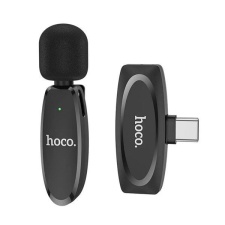 Hoco L15 USB-C csiptetős Bluetooth mikrofon fekete mikrofon