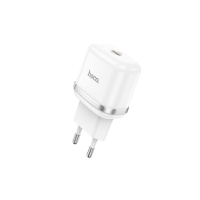 Hoco N24 USB-C Hálózati töltő - Fehér (20W) (N24-WH) mobiltelefon kellék