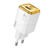 Hoco N34 hálózati töltő USB+Type-C aljzat (20W, PD gyorstöltő 3.0) FEHÉR (HOCO_N34_WHITE)