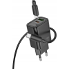 Hoco N61 Hálózati Töltő Usb+type-C Aljzat 20w, Pd Gyorstöltő 3.0 + Lightning Kábel, Fekete ( )
