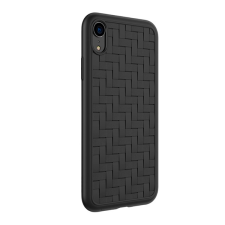 Hoco TRACERY szilikon telefonvédő (fonott minta) FEKETE Apple iPhone XR 6.1 tok és táska