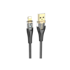 Hoco U121 GOLD LIGHTNING KÁBEL 2.4A 1.2 MÉTER FEKETE kábel és adapter