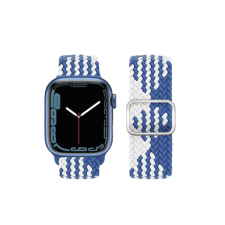 Hoco Ultravékony fonott nylon óraszíj Apple Watch 42/44/45/49 mm Hoco WA05 Jane Eyre kék-fehér okosóra kellék