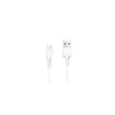 Hoco X20 USB apa - USB-C apa Töltő- és adatkábel 2m - Fehér kábel és adapter