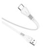 Hoco X40 adatkábel és töltő (USB - Type-C, 100cm, törésgátló, lapos kábel) FEHÉR Samsung Galaxy A34 5G (SM-A346), Nokia G22, Lenovo Tab M8 Gen4 (TB300F), Huawei MatePad SE, Lenovo Tab P11 Ge