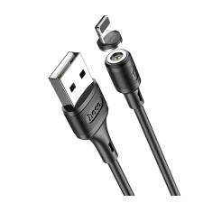 Hoco x52 adatátvitel kábel (usb - lightning, mágneses csatlakozó, 100cm) fekete x52_8pin_b kábel és adapter