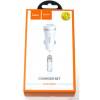 Hoco Z27 autós töltő kettős USB kimenettel és 1m-es MicroUSB kábellel fehér (HC092865)