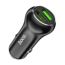 Hoco Z37 autós töltő 2 USB aljzat (5V / 3000mA, 36W, gyorstöltés támogatás, QC3.0) FEKETE (Z37_B) (Z37_B) mobiltelefon kellék