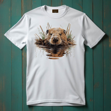  Hód póló (Férfi)(Áttetsző) férfi póló