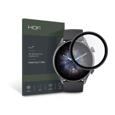 Hofi FN0276 Xiaomi Huami Amazfit GTR 3 Pro HOFI Hybrid Glass Pro+ üveg képernyővédő fólia, fekete mobiltelefon kellék