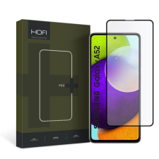 Hofi Glass Pro Full Screen üvegfólia Samsung Galaxy A52 / A52S, fekete mobiltelefon kellék