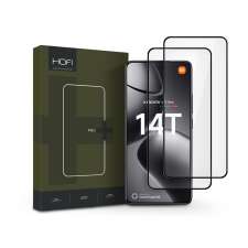 Hofi Glass Pro+ üvegfólia - Xiaomi 14T/14T Pro - 2 db/cs - fekete (HO371099) mobiltelefon kellék
