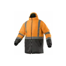 Högert HÖGERT HT5K346-L LEDA Hi-Vis narancssárga figyelmeztető kabát parka szigetelt L (52)