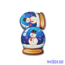  Hógömb 5db/csomag 8,5x7cm - Hóember dekorációs kellék