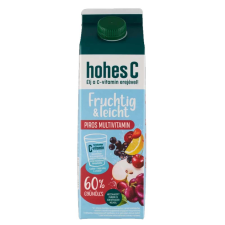  HohesC Fruchtig &amp; Leicht Piros Multivitamin 60% - 1000ml üdítő, ásványviz, gyümölcslé