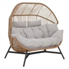  HOLAND rattan dupla kosárfotel bézs kerti bútor