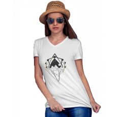  Hold állások - Női V Nyakú Póló